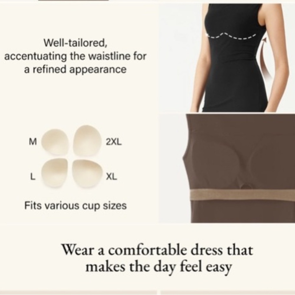 OGL Brami Eco Skin Kiss Smooth Contour Tank Midi Dress☕️ - Picture 6 of 7